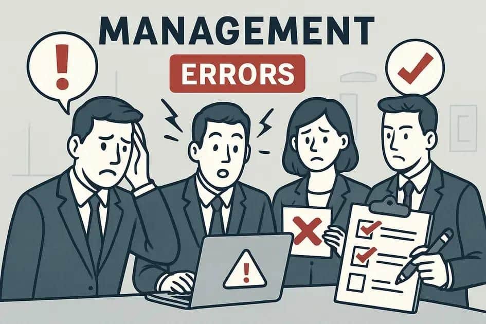 Erros comuns na gestão de segurança do trabalho